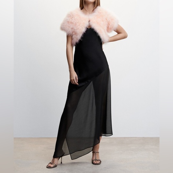 Camille x Mango Asymmetric Hem Dress Sz M - Picture 6 of 10